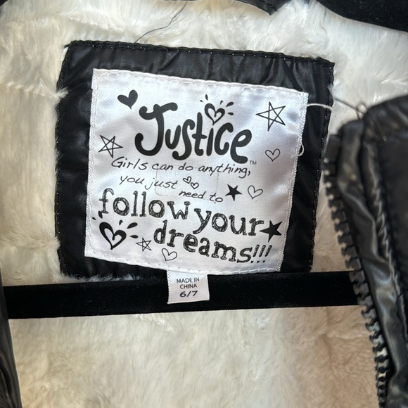 Justice Black Puffer Jacket - Picture 3 of 7